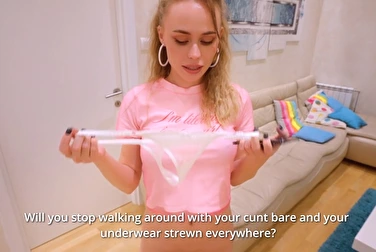 Vous avez trouvé ma culotte ? Ne vous fâchez pas, vous pouvez me pisser dessus